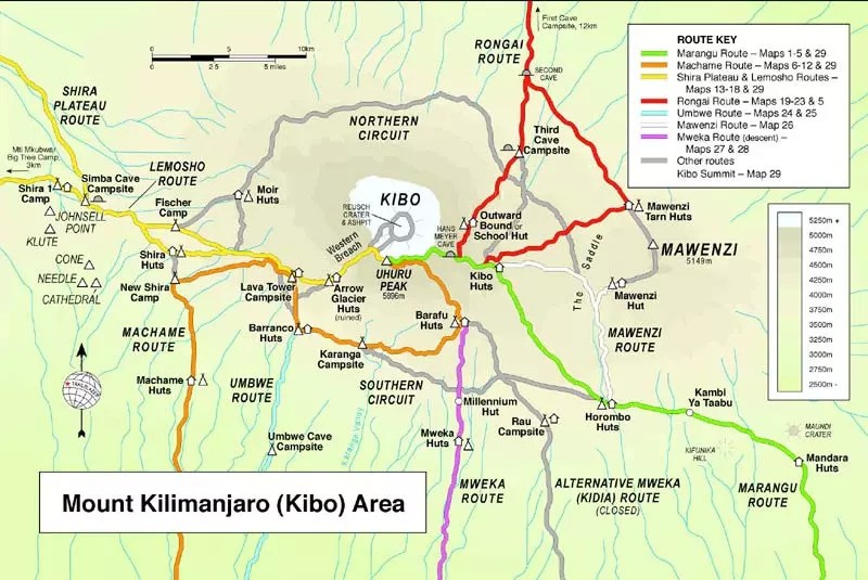 The Machame Route on Kilimanjaro