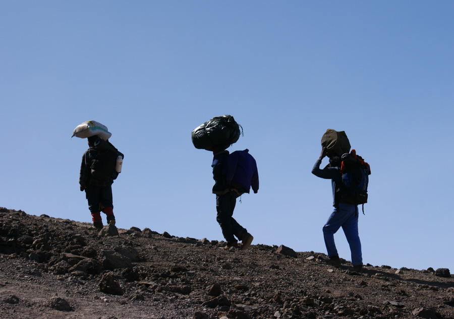 Porters on Kilimanjaro